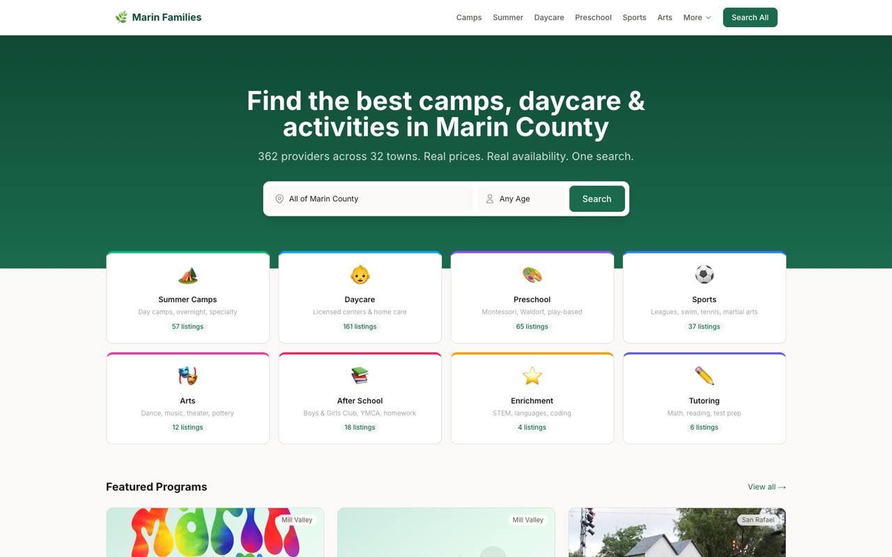 Marin Families screenshot